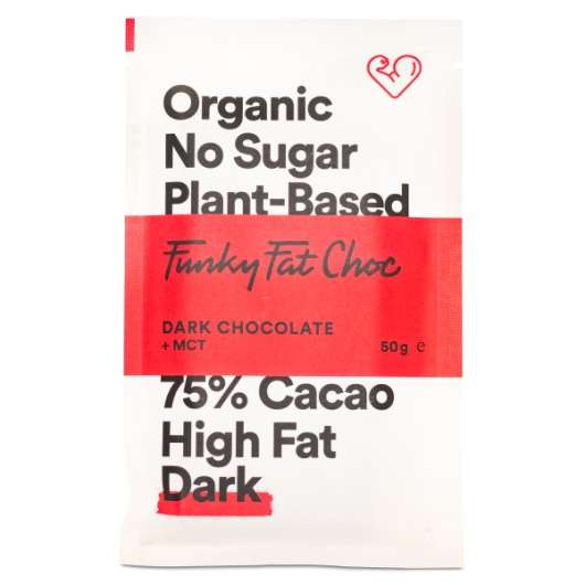 Funky Fat Foods Choklad, Mörk Choklad, 50 g