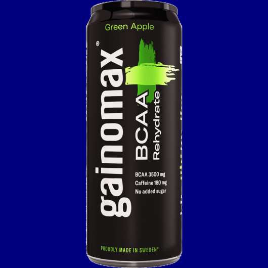 Gainomax 5 x Energidryck BCAA + Rehydrate Green Apple