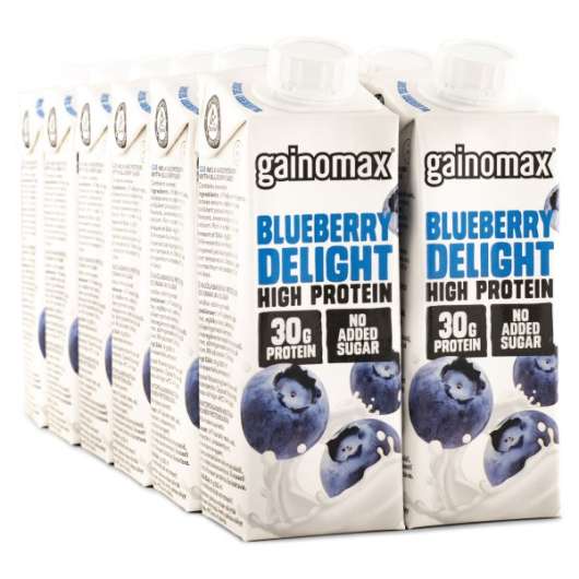 Gainomax High Protein Drink - Kort datum Blueberry 16-pack