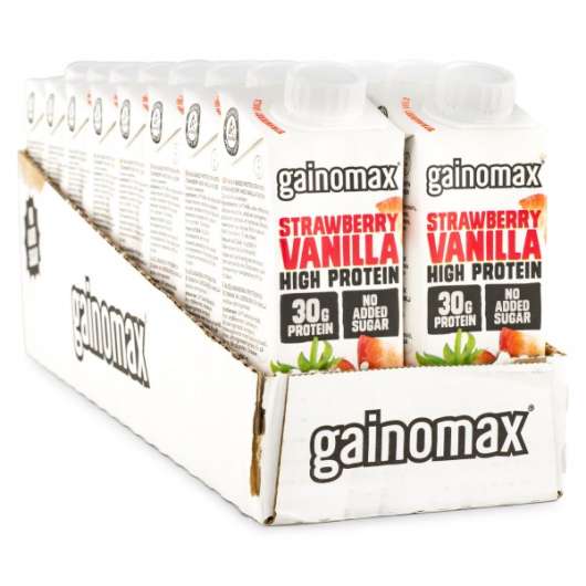 Gainomax High Protein Drink Strawberry Vanilla 16-pack