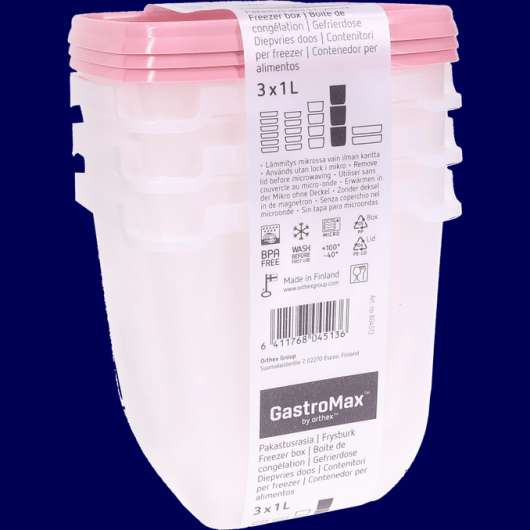 Gastromax Frysburkar Rosa 3-pack