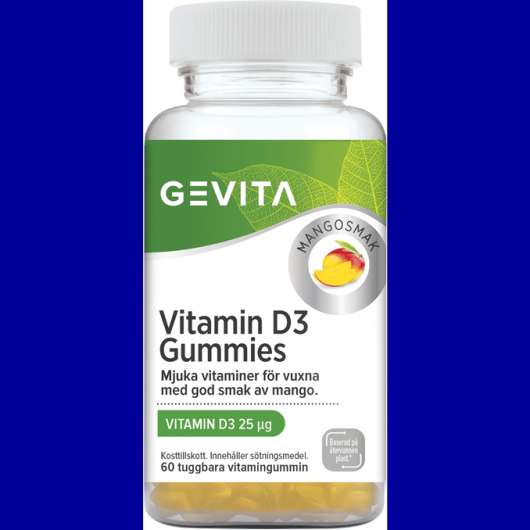 Gevita 2 x Vitamin D3 Gummies Mango 60 st