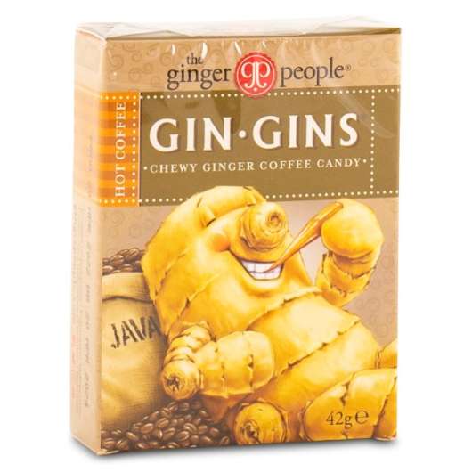 Gin Gins Mjuk Ingefärsgodis, Kaffe, 42 g
