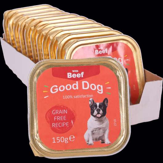 Good Dog Hundmat Paté Biff 12-pack