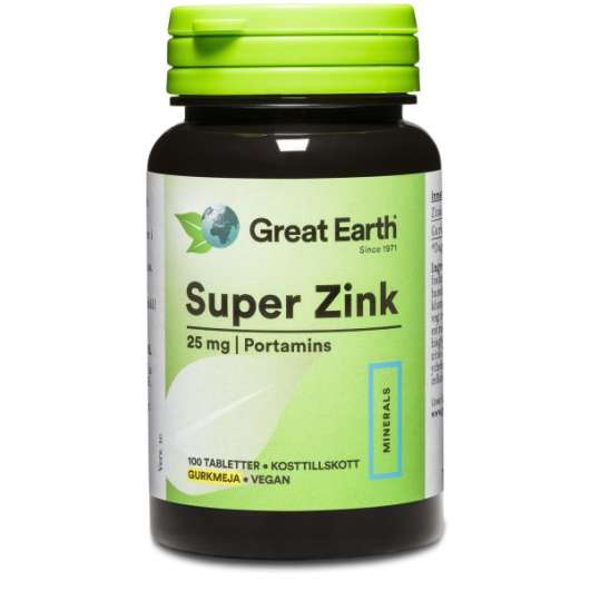 Great Earth Super Zinc 25 mg 100 tabl