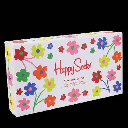 Happy Socks Strumpor 3-Pack Flower Gift Set 41-46