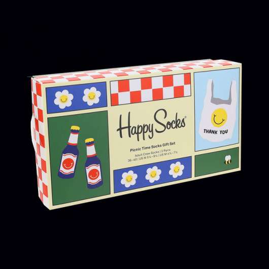 Happy Socks Strumpor 3-Pack Picnic Time Gift Set 36-40