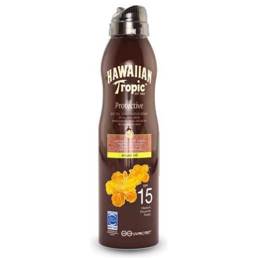 Hawaiian Tropic Dry Oil Argan Continuous Spray SPF 15 177 ml