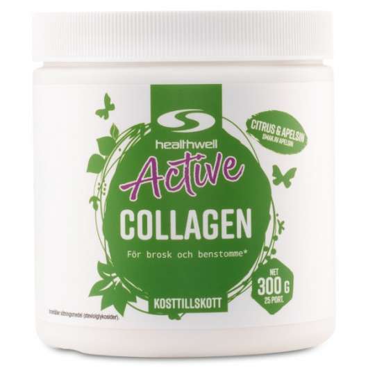Healthwell Active Collagen, Citrus & Apelsin, 300 g
