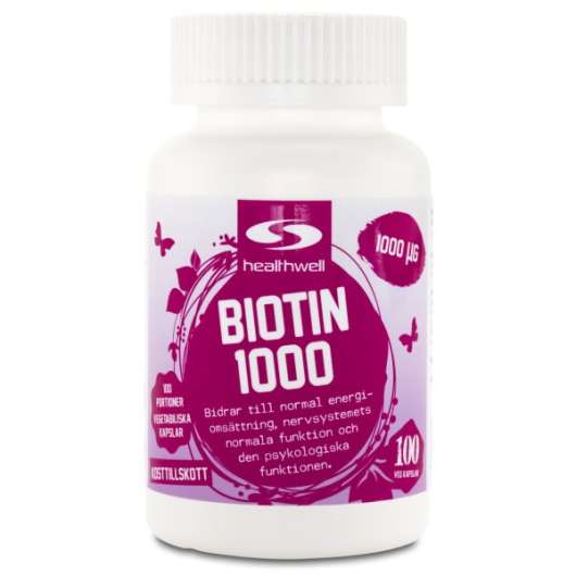 Healthwell Biotin 1000, 90 kaps