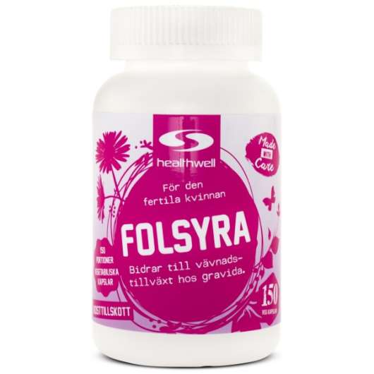 Healthwell Folsyra 400, 150 kaps