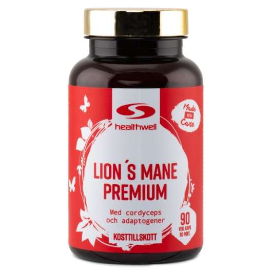 Healthwell Lions Mane Premium, 90 kaps