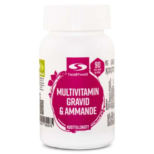 Healthwell Multivitamin Gravid & Ammande 90 kaps