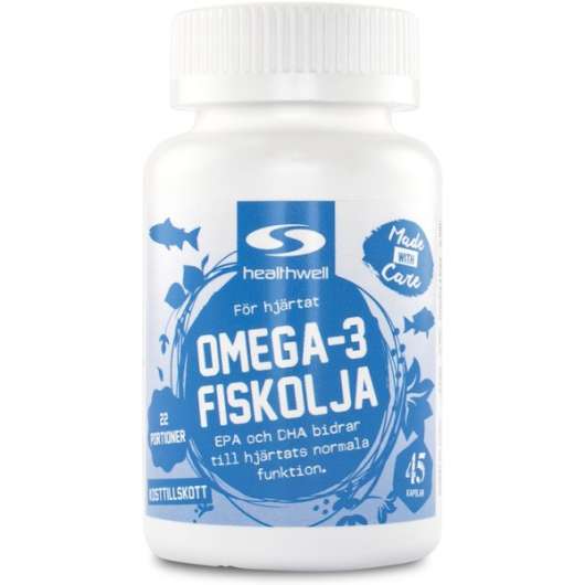 Healthwell Omega-3 Fiskolja 45 kaps