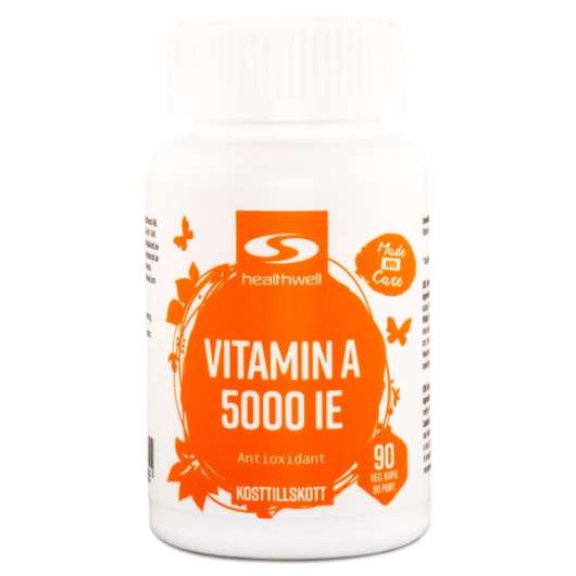 Healthwell Vitamin A 5000 IE, 90 kaps