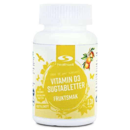 Healthwell Vitamin D3 Sugtabletter 120 tabl