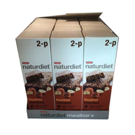 Hel låda Naturdiet Mealbar Hasselnöt Choklad 2-pack - 61% rabatt