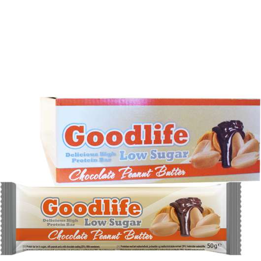 Hel Låda Proteinbars "Chocolate Peanut Butter" 15 x 50g - 26% rabatt