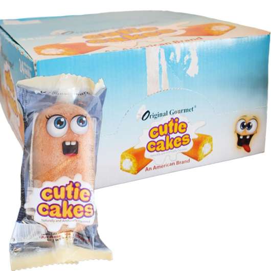 Hel låda "Vanilla Cutie Cakes" 24 x 45g - 60% rabatt