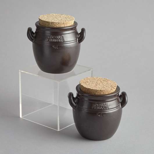 Höganäs Keramik - 2 mindre krus med korklock