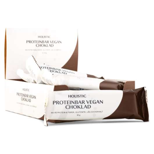 Holistic Protein Bar Vegan Choklad 12-pack