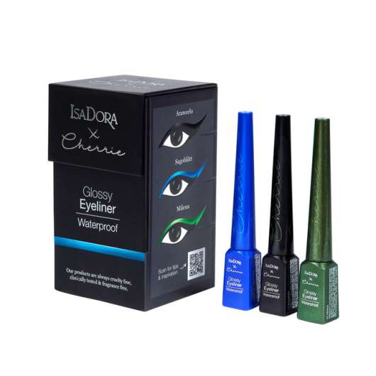IsaDora Cherrie Glossy Eyeliner 3-pack