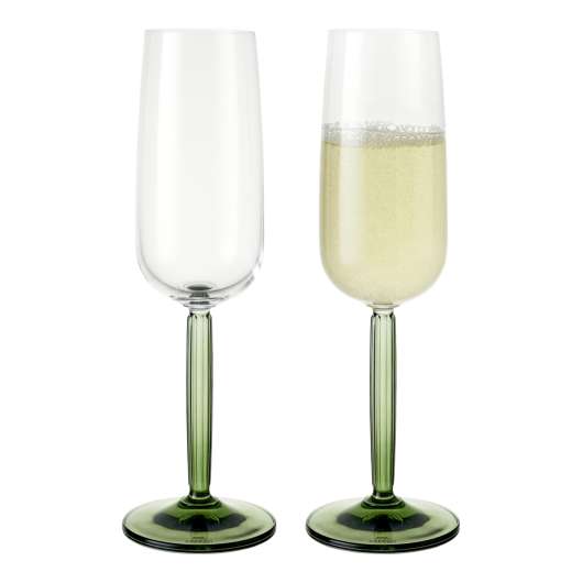 Kähler Design - Hammershøi Champagneglas 24 cl 2-pack Grön