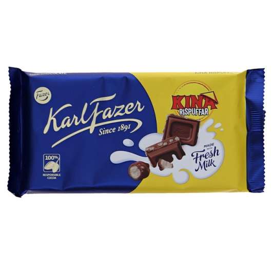 Karl Fazer 2 x Choklad Kina Rispuffar