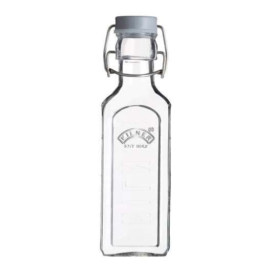 Kilner - Clip Top Flaska Fyrkantig Bygellock 0,3 L Klar
