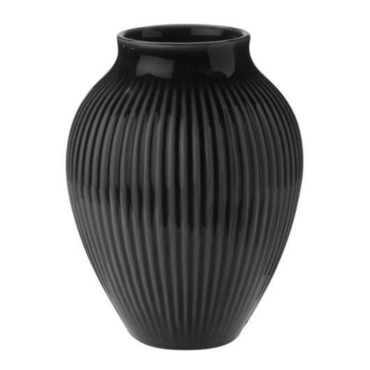 Knabstrup Keramik - Ripple Vas 12,5 cm Svart
