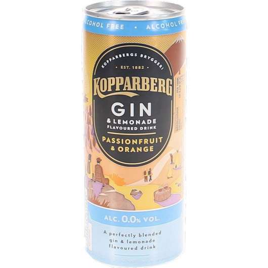 Kopparberg 3 x Gin & Lemonade Passionfruit/Orange Alkoholfri