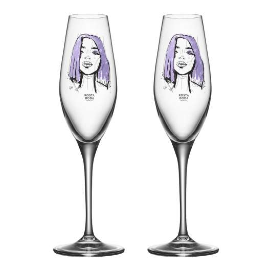 Kosta Boda - All About You Champagneglas 2-pack Forever Mine