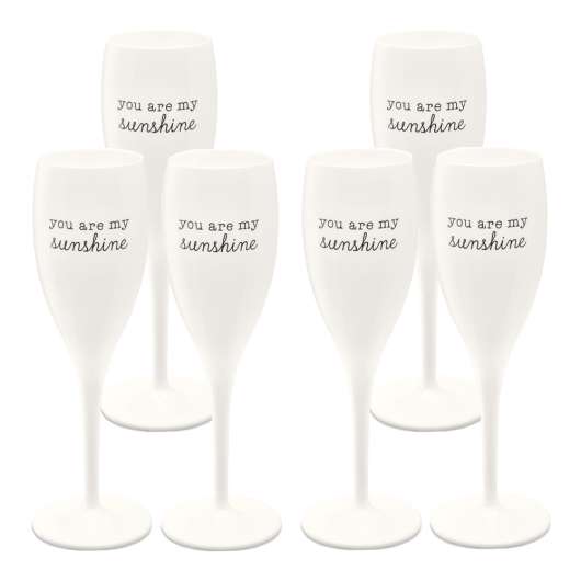 Koziol - Cheers Champagneglas 6-pack: You Are My Sunshine