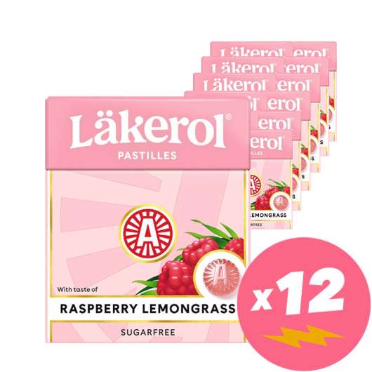 Läkerol Raspberry Lemongrass 12-pack - 51% rabatt
