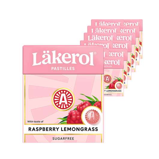 Läkerol Raspberry Lemongrass 12-pack