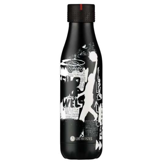 Les Artistes - Bottle Up Design Limited Edition Termoflaska 0,5L Svart/Vit Basket