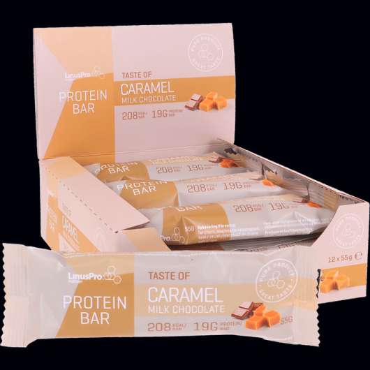 LinusPro Protein Bar Caramel Milk Chocolate 12-pack