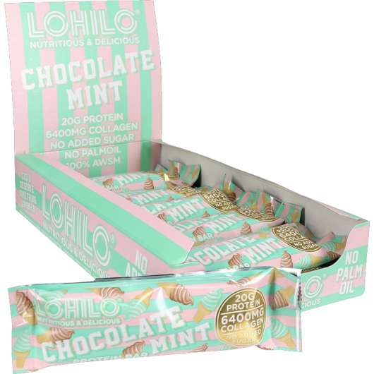 Lohilo Chocolate Mint Protein Bar 12-pack - 38% rabatt