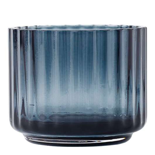 Lyngby Porcelain - Ljuslykta liten glas Blå