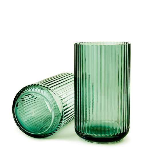 Lyngby Porcelain - Vas 20 cm glas Grön