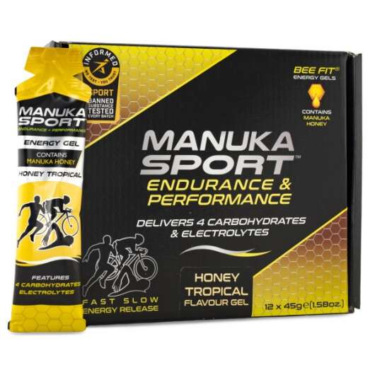 Manuka Sport Energy Gel Honung Tropisk 12-pack