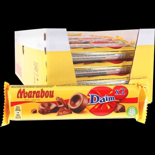 Marabou Mjölkchokladrulle Daim 2-pack Hel låda