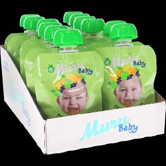 Muru Baby Smoothie Äpple Mango Svartvinbär Klämmis 12-pack