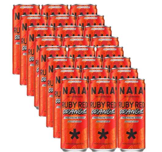 Naia Energidryck Ruby Red Orange 24-pack