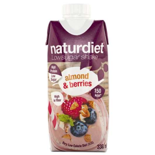 Naturdiet Low Sugar Shake, Almond & Berries, 1 st