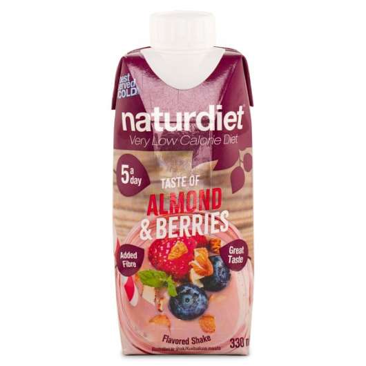 Naturdiet Low Sugar Shake -Kort datum , Almond & Berries, 1 st