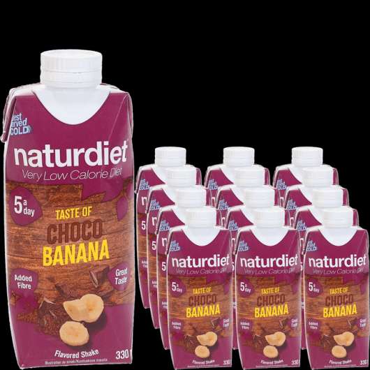Naturdiet Måltidsersättning Shake Choco Banana 12-pack