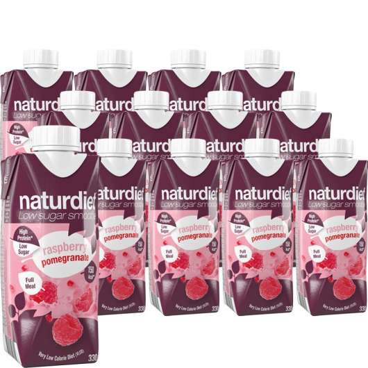 Naturdiet Måltidsersättning Smoothie Pomegranate & Raspberry 12-pack