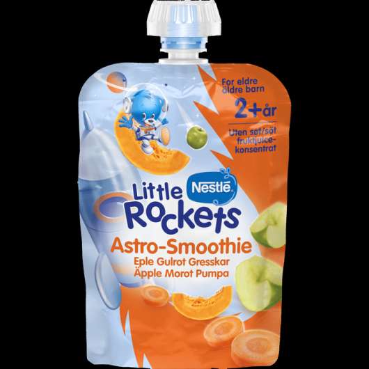 Nestlé 3 x Little Rockets Astro-Smoothie Äpple Morot & Pumpa