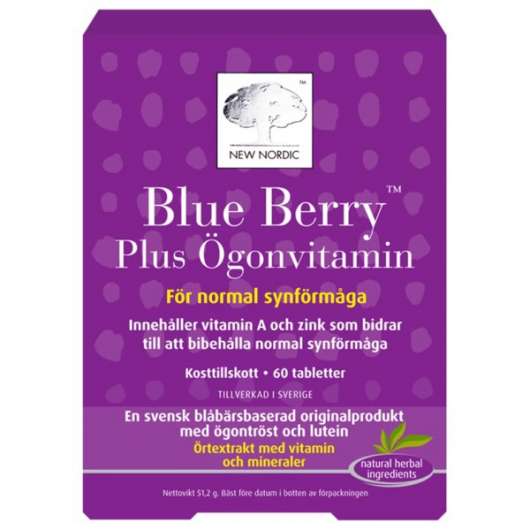 New Nordic Blue Berry Plus Ögonvitamin 60 tabl